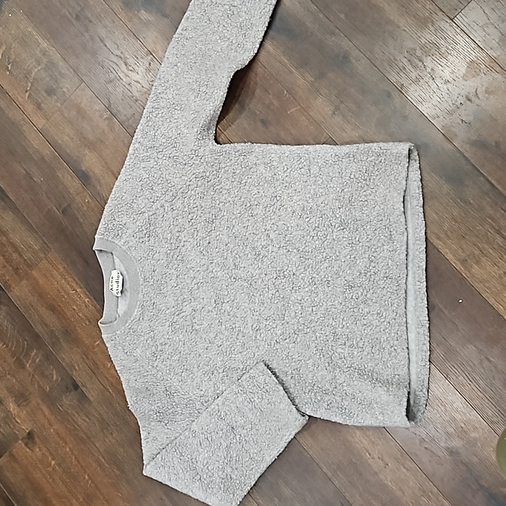 Acne Studios  grey slub  wool crew neck Sweatshirt small
